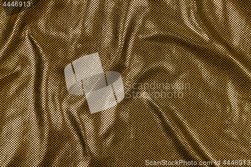 Image of Shiny golden metallic fabric