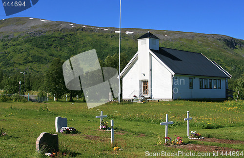 Image of white wood church