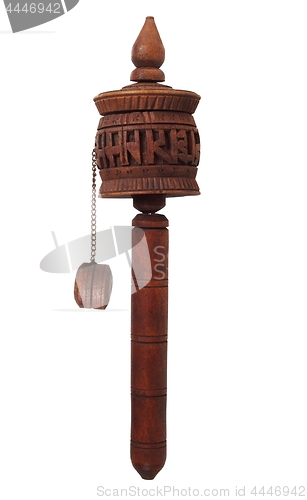 Image of Prayer wheel on white