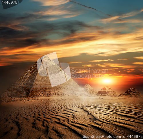 Image of Pyramids in the desert