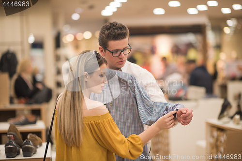 Image of couple in  Clothing Store