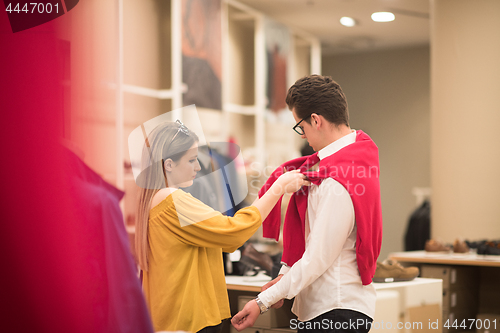 Image of couple in  Clothing Store