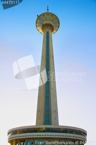 Image of Milad Tower close-up. Tehran, Iran