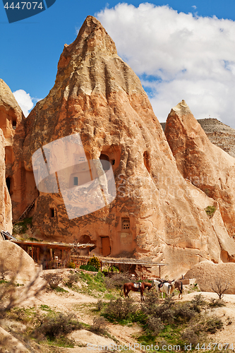 Image of Fairy houses stone cliffs