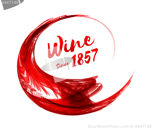 Image of Abstract red wine background. Vector illustration on white.