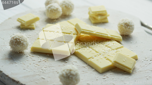 Image of Sweet white chocolate with coconut sweets