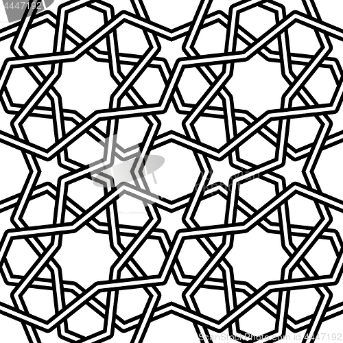 Image of Islamic pattern vector illustration on white background