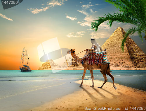 Image of Sea and Pyramids