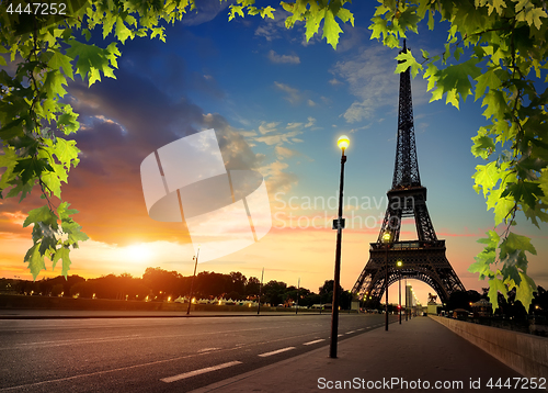 Image of Beautiful sunrise in Paris