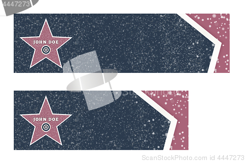 Image of Actor\'s star on the background of marble tiles with copy space. Vector