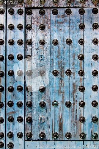 Image of Old Blue Wooden Background