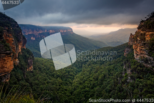 Image of Sunset and clouds over Blue Mountains