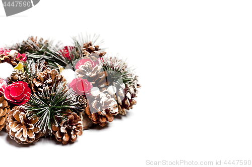 Image of Winter and christmas wreath.