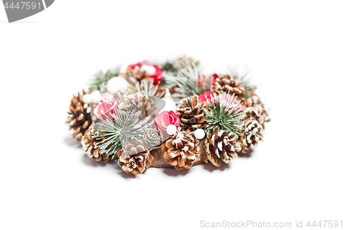 Image of Winter and christmas wreath.