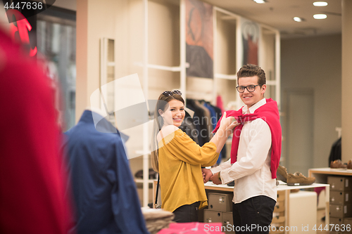 Image of couple in  Clothing Store