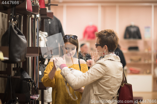 Image of best friend shopping in big mall