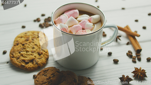 Image of Cup of cacao with marshmallows