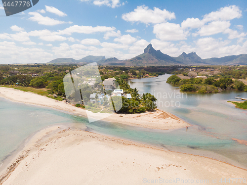 Image of Rampart River in Tamarin, Black River. Mauritius Island.