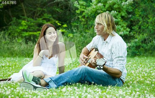 Image of Happy caucasian couple