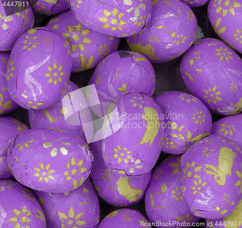 Image of Colorful chocolate easter eggs
