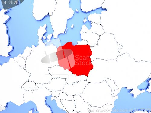 Image of Poland in red on map