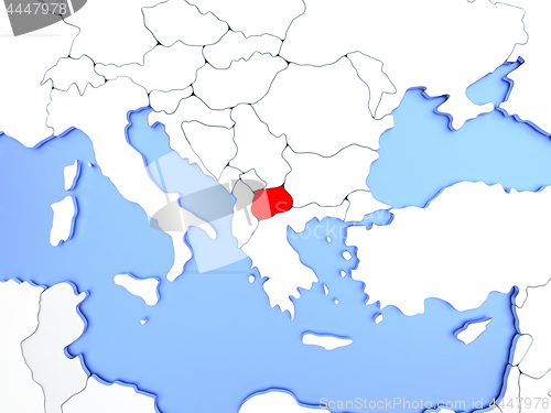 Image of Macedonia in red on map