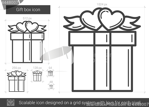Image of Gift box line icon.