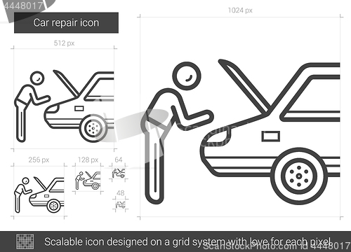 Image of Car repair line icon.