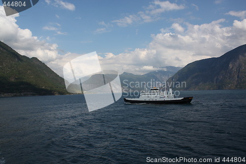 Image of Ferry across fiord