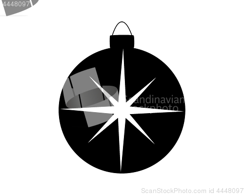 Image of Christmas tree ball isolated on white