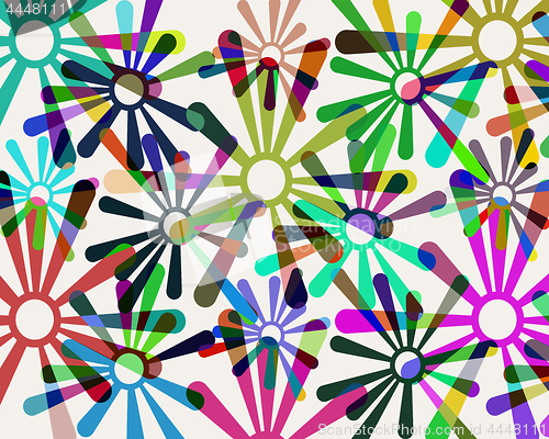 Image of background of multicolored patterns
