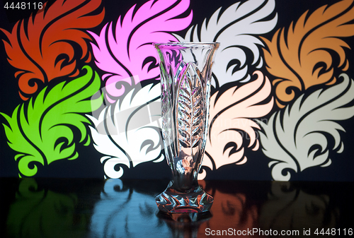 Image of vase is transparent to flowers