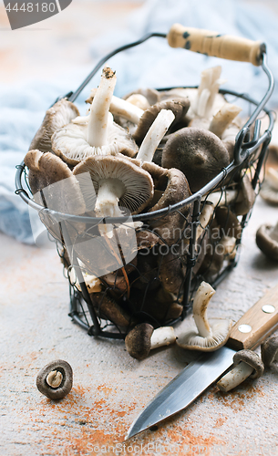 Image of raw mushrooms
