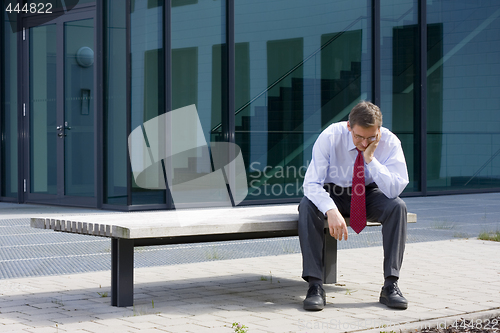 Image of Tired businessman