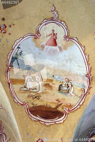 Image of Fresco painting on the ceiling of the church