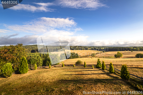 Image of Beautiful view of a landscape with dry plains