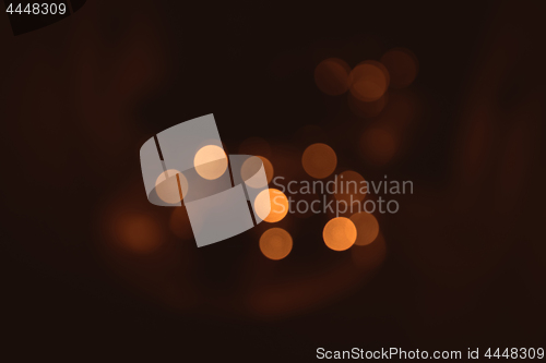 Image of Bokeh lights in warm colors