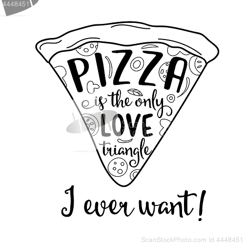 Image of Funny quote about love and pizza