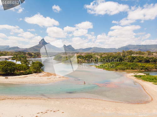 Image of Rampart River in Tamarin, Black River. Mauritius Island.