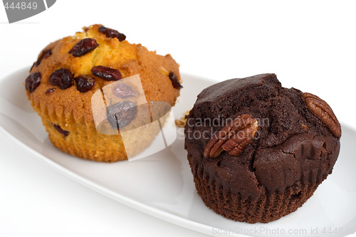 Image of two muffins on a plate