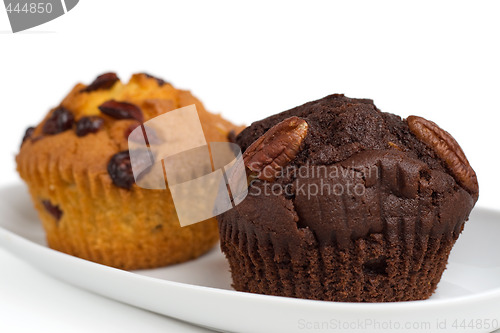 Image of two muffins on a plate