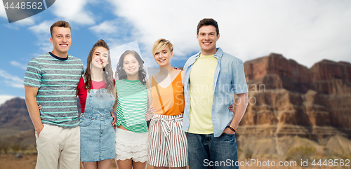 Image of friends over grand canyon national park background