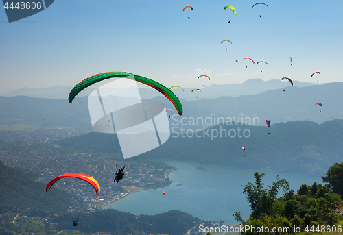 Image of Paragliding over Pokhara, Nepal