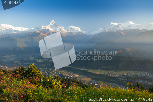 Image of Machapuchare and Annapurna Range