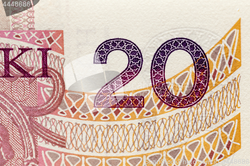 Image of twenty zloty close up