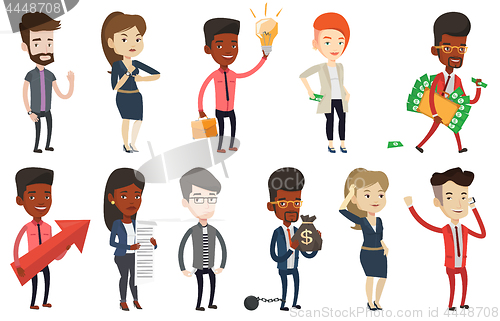 Image of Vector set of business characters.