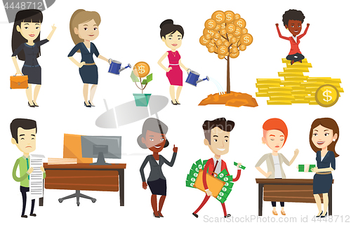 Image of Vector set of business characters.