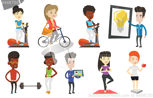 Image of Vector set of sport characters.