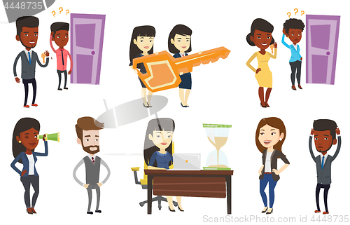 Image of Vector set of business characters.