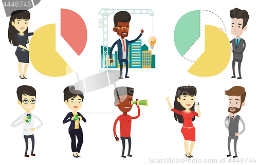 Image of Vector set of business characters.